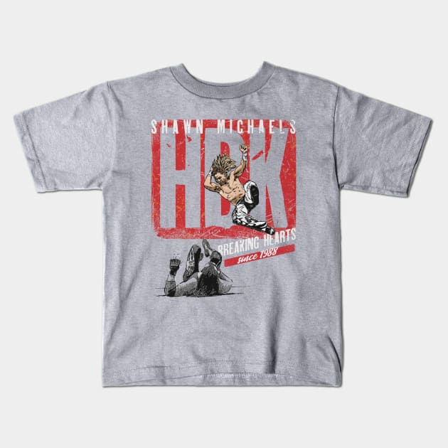 Shawn Michaels Breaking Hearts Kids T-Shirt by MunMun_Design